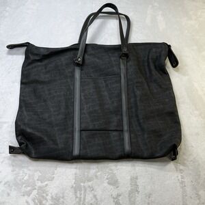 Vintage Lancome Paris Black Weekender Tote Bag Travel Carry On Cosmetic‎ Rare